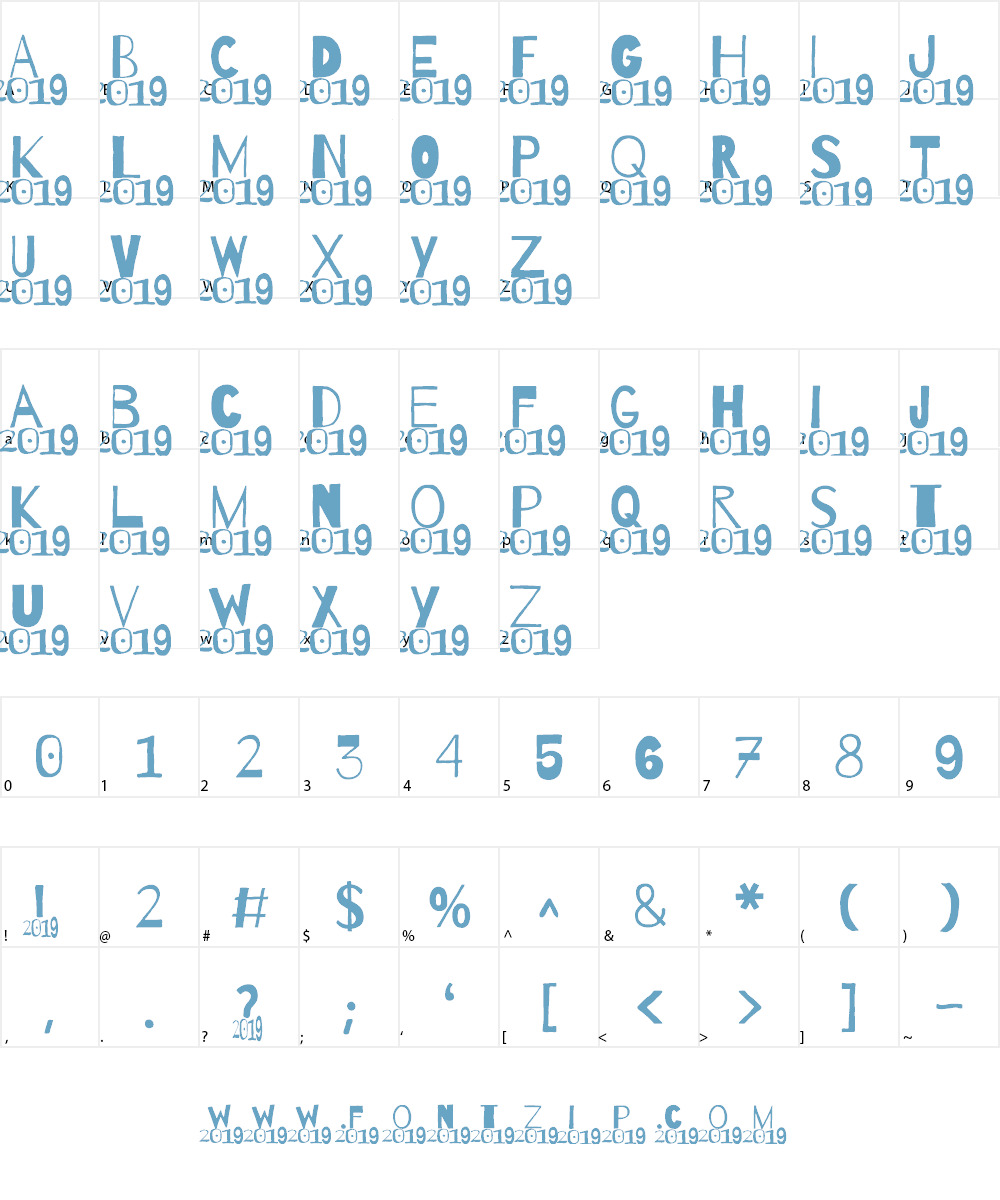 A 2019 Wish Font Character